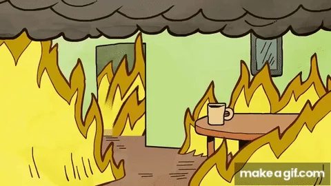 This Is Fine Zoom background